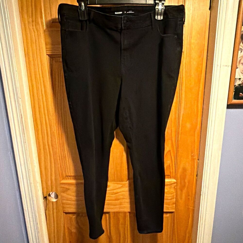 Old Navy Pop Icon Mid-Rise Skinny Slim Fit Black Stretch Denim Jeans 20